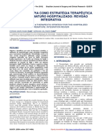 A Musicoterapia Como Estratégia Terapêutica para O Prematuro Hospitalizado: Revisão Integrativa