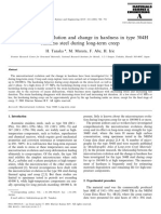 Microstructural Evolution and Change in Hardness in Type 304H Stainless Steel During Long-Term Creep