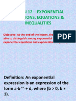 Lesson 13 - Exponential Functions, Equations &