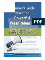 Book Beginners Guide To Writing Powerful Press Releases