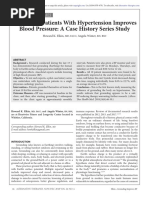 Grounding Patients With Hypertension Improves Blood Pressure: A Case History Series Study