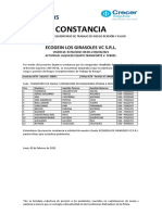 Constancia Ecogein Los Girasoles