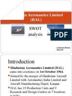 Hindustan Aeronautics Limited (HAL) : Swot Analysis