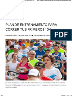 PLAN DE ENTRENAMIENTO PARA CORRER TUS PRIMEROS 10K - Marathon Ranking