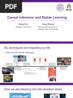 Causal Inference and Stable Learning: Peng Cui Tong Zhang