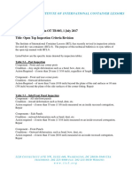 IICL Technical Bulletin OT TB 003, 1 July 2017 Title: Open Top Inspection Criteria Revision