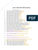 Facts and Figures About The Holy Quran