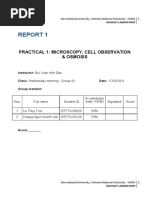 Report 1: Practical 1: Microscopy, Cell Observation & Osmosis