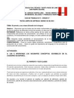 Guía de Trabajo N°4 - 9° - El Párrafo - Marzo 19 de 2021