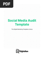 Social Media Audit Template For Digital Marketing Agency