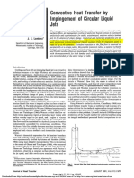 Conwectiwe Heat Transfer by Impingement of Circular Liquid: X. Liu