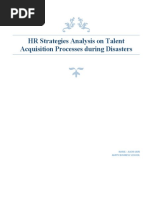 HR Strategies Analysis On Talent Acquisition Processes During Disasters