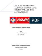 Sistem Aplikasi Permintaan Barang Alat Tulis Kantor (Atk) Basis Desktop Pada Yp Bina Satria Medan