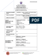 Training Program Proposal: Date: March 31, 2021 Time: 1:00 PM - 4:00PM Platform: Google Meet