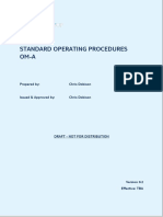 Standard Operating Procedures Om-A: Prepared By: Chris Dobison