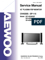 Daewoo Sp115 Chassis Dp42gm Plasma TV SM