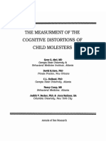 The Measurment Ofthe Cognitive Distortions of Child Molesters