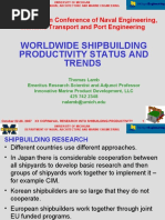 Worldwide Shipbuilding Productivity Status and Trends