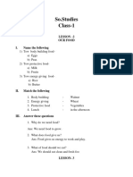 CBSE Class 1 Social Studies Worksheet