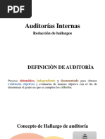 AUDITORIAS INTERNAS Redacciòn de Hallazgos