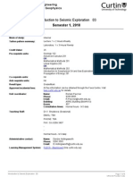 Introduction To Seismic Exploration 03: Semester 1, 2010