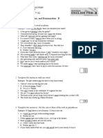 Progress Test Files 7-12 Grammar, Vocabulary, and Pronunciation B