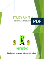 Study Unit 1: General Introduction