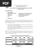 Plan de Trabajo Sobre Analisis y Mejora de Procesos