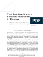 That Problem Sounds Familiar: Repetitions in Therapy: The Paradox of Individuality