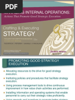 Managing Internal Operations:: Actions That Promote Good Strategic Execution