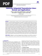 Substrate Integrated Transmission Lines: Review and Applications