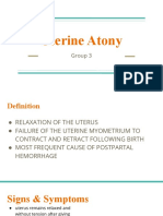 Uterine Atony: Group 3