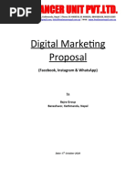 Digital Marketing Proposal: (Facebook, Instagram & Whatsapp)