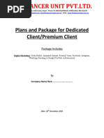 Freelancer Unit PVT - LTD.: Plans and Package For Dedicated Client/Premium Client