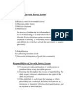 Functions and Responsibilities of Juvenile Justice System