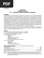 NTE74181 Integrated Circuit TTL Arithmetic Logic Unit/Function Generator