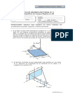 PRÁCTICA DE MECÁNICA VECTORIAL #6 Tema: Equilibrio de Cuerpos Rígidos en 3D