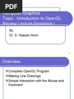 Computer Graphics Topic: Introduction To Opengl Review Lecture-Sessional I