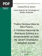 TCC Thalles - A Política Nacional de Resíduos Sólidos e o Encerramento Do Lixão de Jardim Gramacho Desafios Sociais