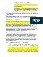 REPUBLIC ACT No. 11479 - Anti Terrorism For Powerpoint Presentation