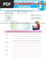 Escritura de Numeros Naturales para Tercer Grado de Primaria