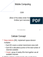 IT 601: Mobile Computing: GSM (Most of The Slides Stolen From Prof. Sridhar Iyer's Lectures)