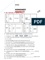 Future Perfect Tense Grammar Worksheet