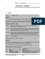 Derivatives - Betting: Chapter Break Up