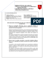 Cuestionario de Metabolismo Microbiano de Los Componentes de Los Alimentos