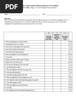 Screen For Child Anxiety Related Disorders (SCARED) : CHILD Version-Page 1 of 2 (To Be Filled Out by The CHILD)