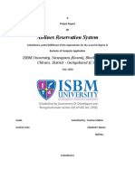 Airlines Reservation System: ISBM University, Nawapara (Kosmi), Block & Tehsil - Chhura, District - Gariyaband (C.G.)