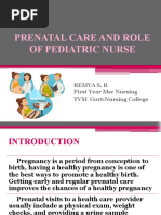 Prenatal Care and Role of Pediatric Nurse