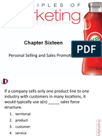 Chapter Sixteen: Personal Selling and Sales Promotion