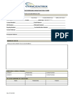 Background Investigation Form: Gender: Birth Date: (MM/DD/YYYY)